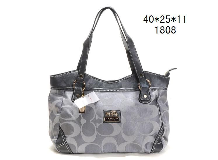 Coach Poppy Logo Style Large Grey Totes EUH - Click Image to Close